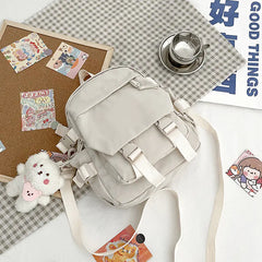 Korean Nylon Oxford Fabric Versatile Literature Backpack