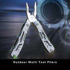 Portable Stainless Steel Multi-Tool Pliers for Camping