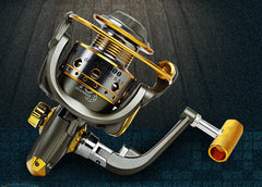 10 Axis Metal Fishing Reel with Handle and Gear