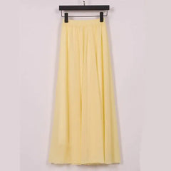 Half-Length Plus Size High Waist Chiffon Skirt