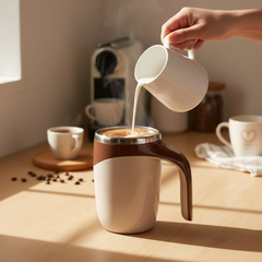 Auto Stirring Cup in use - Lifestyle shot
