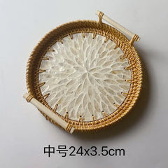 Vietnamese Woven Rattan Snack Storage Basket (Small)